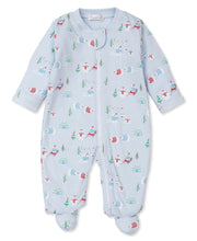 Load image into Gallery viewer, PJs Snow Cute Footie w/ Zip PRT - Multi Blue