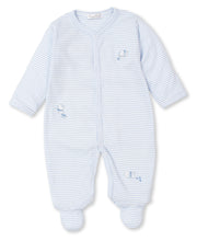 Load image into Gallery viewer, Peppy Pups Footie w/ Zip PRT - Light Blue
