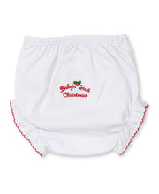 Load image into Gallery viewer, Baby&#39;s First Christmas 22 Diaper Cover - White/Red