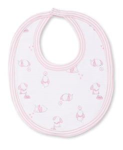 Peppy Pups Reversible Bib - Pink