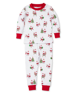 PJs Merry Santas Pajama Set Snug PRT - Multi