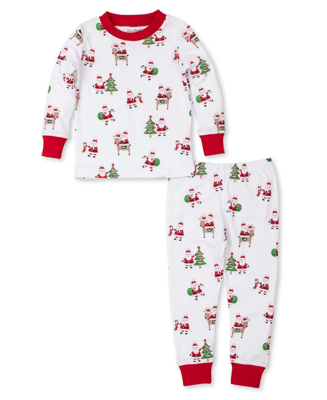 PJs Merry Santas Pajama Set Snug PRT - Multi