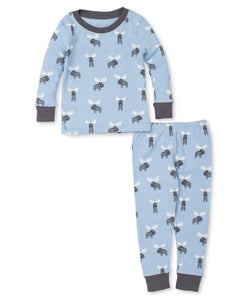Moose Tracks Pajama Set Snug PRT - Multi Blue