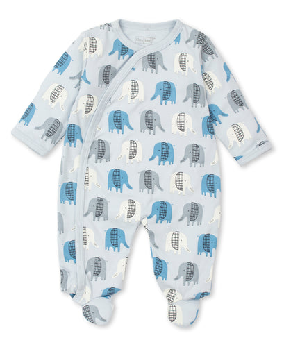 Edgy Elephants Footie PRT - Multi Blue
