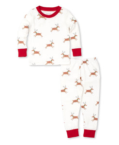 PJs Reindeer Cheer Pajama Set Snug PRT - Multi