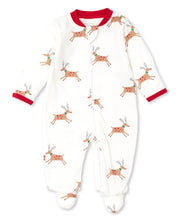 Load image into Gallery viewer, PJs Reindeer Cheer Footie w/ Zip PRT - Multi