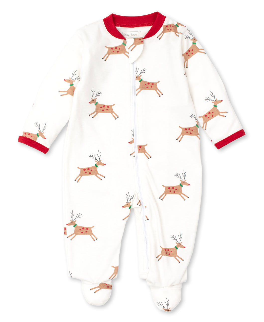 PJs Reindeer Cheer Footie w/ Zip PRT - Multi