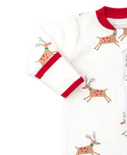 Load image into Gallery viewer, PJs Reindeer Cheer Footie w/ Zip PRT - Multi