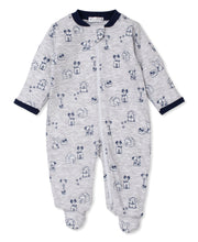 Load image into Gallery viewer, Puppy Pack Footie w/ Zip PRT - Navy/Grey