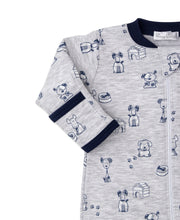 Load image into Gallery viewer, Puppy Pack Footie w/ Zip PRT - Navy/Grey