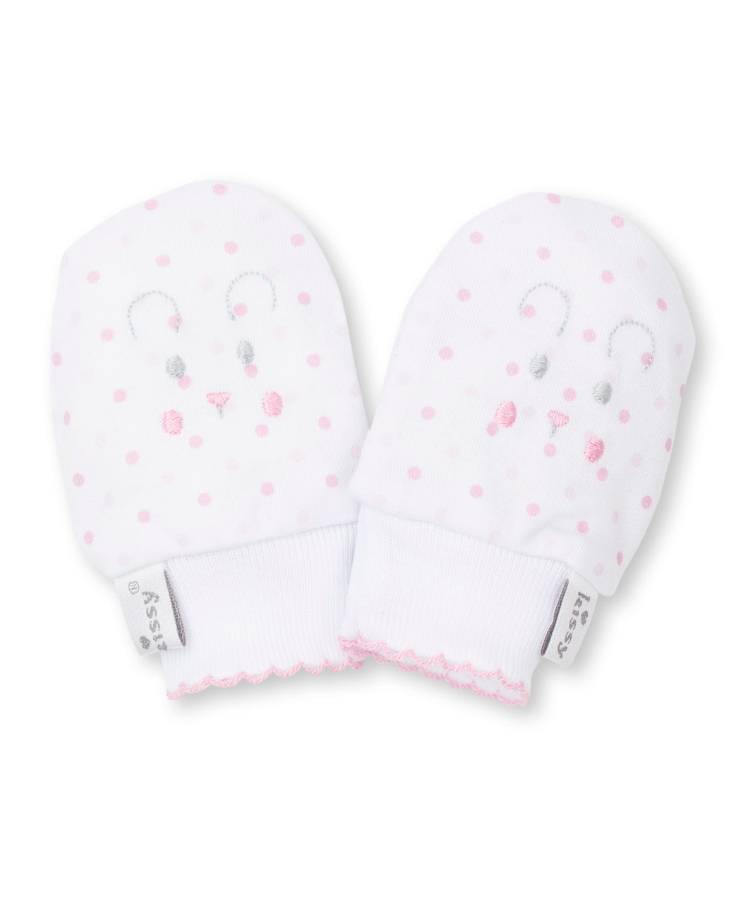 Bear Snuggles Mitts Dot - Pink