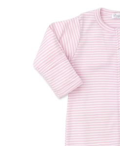 Classic Rib Footie w/ Zip STR - Pink