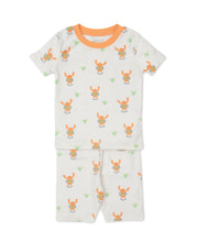Load image into Gallery viewer, Lobster Party Short PJ Set Snug PRT - Orange