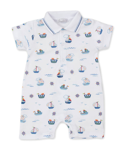 Boats at Sea Short Playsuit PRT - Multi