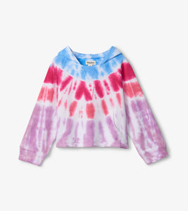 Rainbow Waves Pullover Hoodie - White