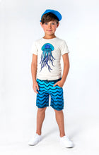 Load image into Gallery viewer, Graphic Short Sleeve Tee -  Jellyfish - Cloud Heather