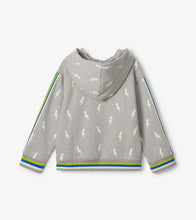 Load image into Gallery viewer, Thunder Bolts Glow in the Dark Pullover Hoodie - Light Grey Melange