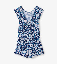 Load image into Gallery viewer, Fresh Flowers Romper - Patriot Blue