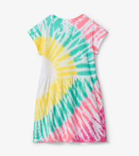 Load image into Gallery viewer, Rainbow Sky Short Sleeved Skater Dress - Bubblegum