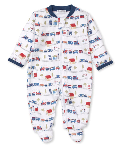 Railway Train Footie w/ Zip PRT - Multi