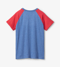 Load image into Gallery viewer, Lots Of Sharks Raglan Tee - NAUTICAL MELANGE