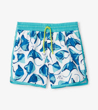 Load image into Gallery viewer, Painted Sting Rays Swim Shorts - White