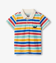 Load image into Gallery viewer, Preppy Nautical Toddler Polo Tee - Sea Salt