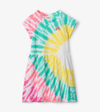 Load image into Gallery viewer, Rainbow Sky Short Sleeved Skater Dress - Bubblegum