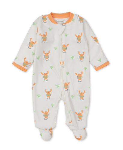 Lobster Footie w/ Zip PRT - Orange