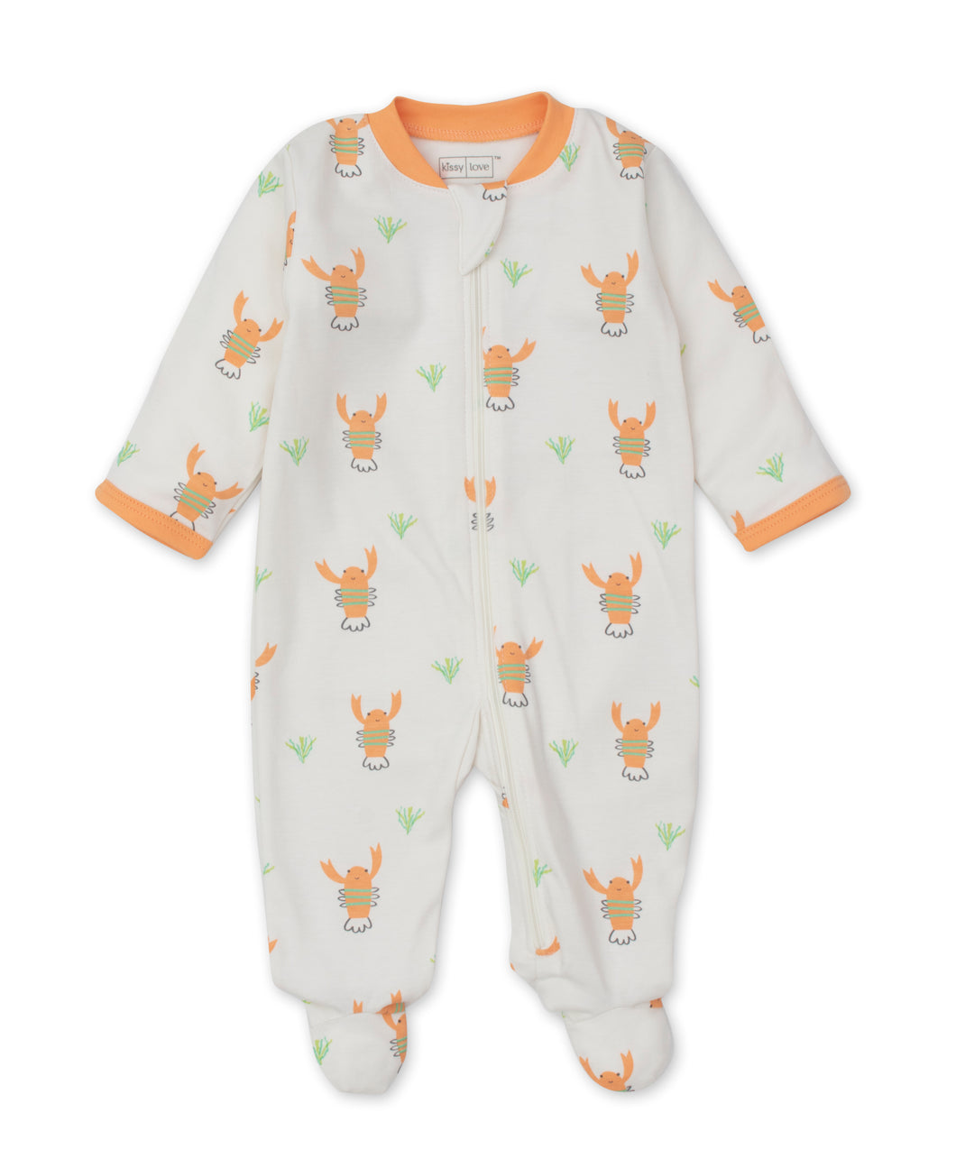 Lobster Footie w/ Zip PRT - Orange