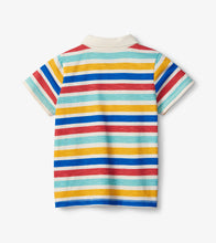 Load image into Gallery viewer, Preppy Nautical Toddler Polo Tee - Sea Salt