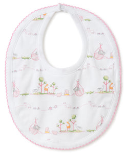 Noah's Print Bib - Pink
