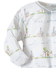 Load image into Gallery viewer, Noah's Print Footie - Light Blue