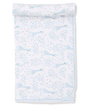 Load image into Gallery viewer, Speckled Giraffes Blanket PRT - Light Blue