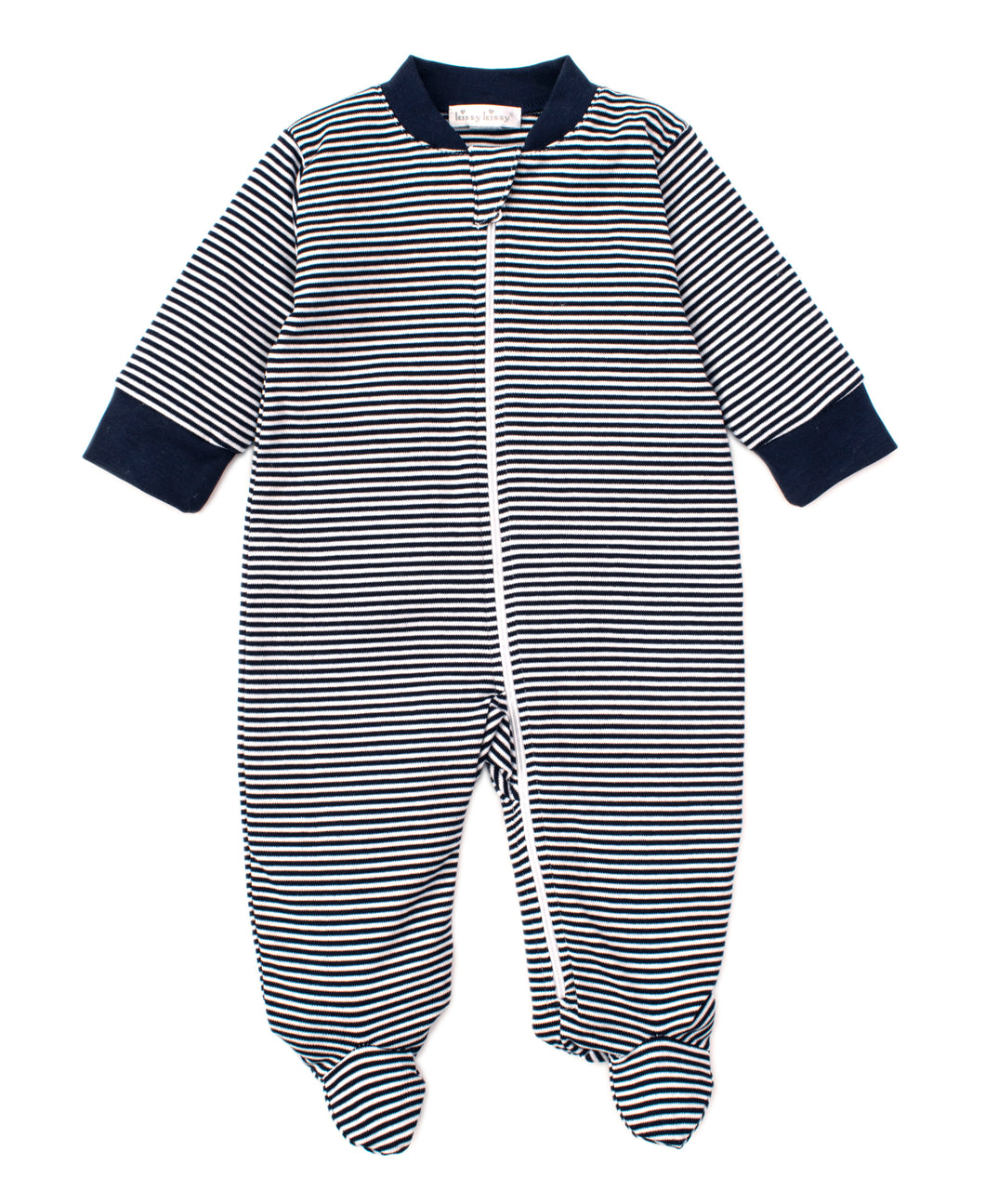 Kissy Essentials Stripe Footie - Navy