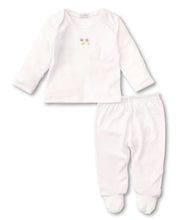 Load image into Gallery viewer, Buzzing Bees Footed Pant Set MIX - White/Silver
