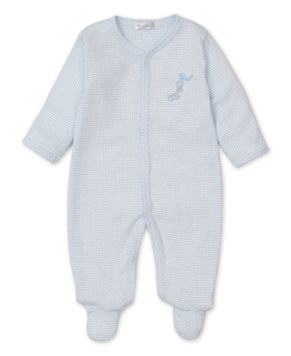Beary Nice Kites Footie - Light Blue