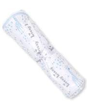 Load image into Gallery viewer, Speckled Giraffes Blanket PRT - Light Blue