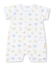 Load image into Gallery viewer, Jungle Jollies Short Playsuit - Multi Blue