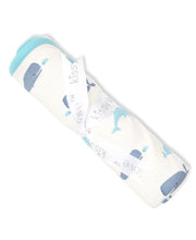 Load image into Gallery viewer, Whales Blanket PRT - Blue