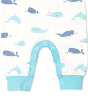 Load image into Gallery viewer, Whales Playsuit PRT - Blue