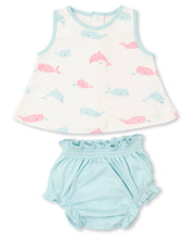 Load image into Gallery viewer, Whales Sunsuit Set Mix - Turquoise