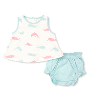 Load image into Gallery viewer, Whales Sunsuit Set Mix - Turquoise