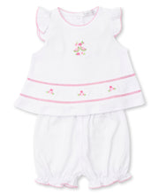 Load image into Gallery viewer, Watermelon Whimsy Sunsuit Set - White/Pink