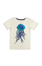 Load image into Gallery viewer, Graphic Short Sleeve Tee -  Jellyfish - Cloud Heather