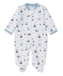 Boats at Sea Footie w/ Zip PRT - Multi