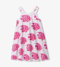 Load image into Gallery viewer, Angel Fish Trapeze Dress - White