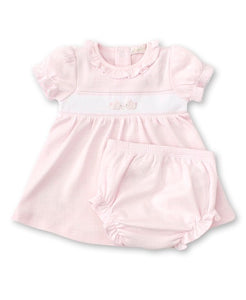 Premier Cottontails Dress Set w/ Hand Emb - Pink Print