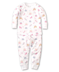 Unicorn Castle Pajama Set Snug - Pink Print